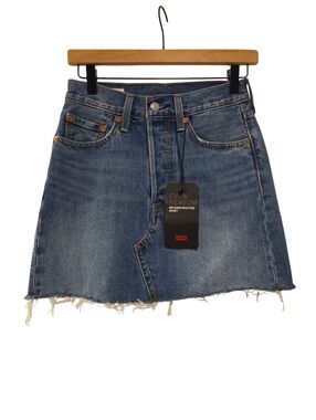Levi's, NWT, Levi's Premium Denim, Deconstructed Jean Skirt, Women's Sz 24, L- 1